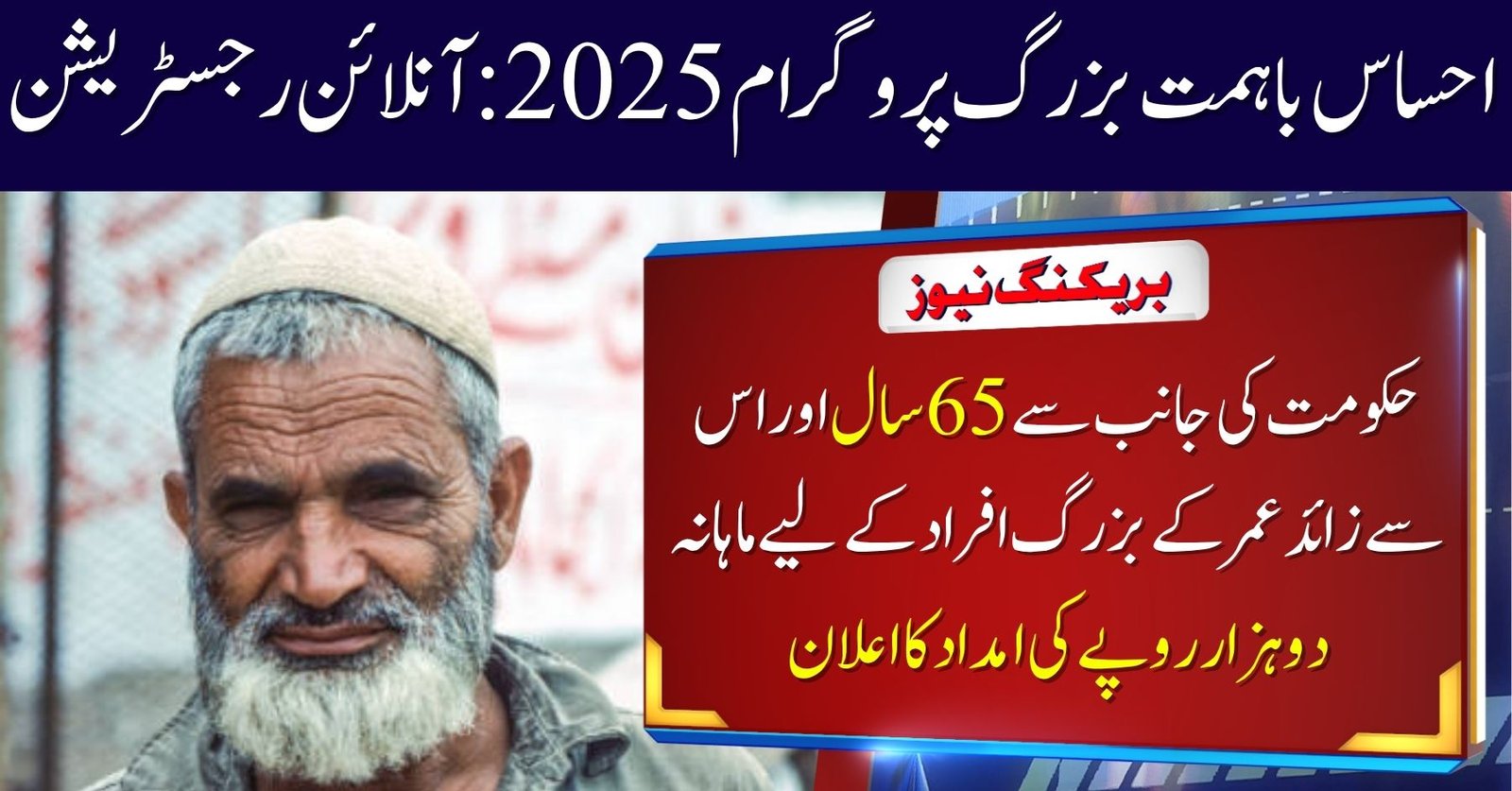 Ehsaas Ba Himmat Buzurg Program Online Registration